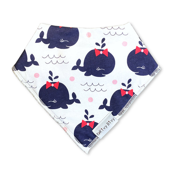 Baby Bandana Purple Whale Drool Bibs