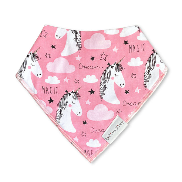 Baby Bandana Pink Unicorn Drool Bibs