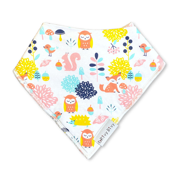 Baby Bandana Pastel Owl fireworks Drool Bibs