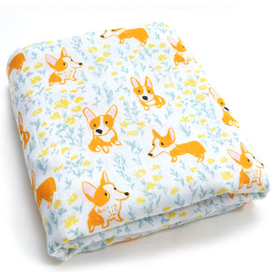 (70% Bamboo 30% Cotton) Corgi Swaddle