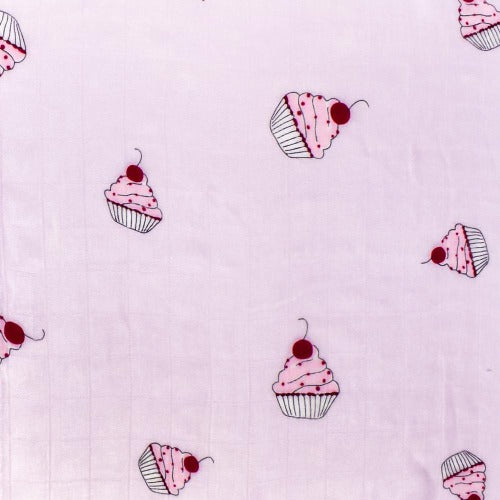 (100% Bamboo) Cherry Cupcake Swaddle