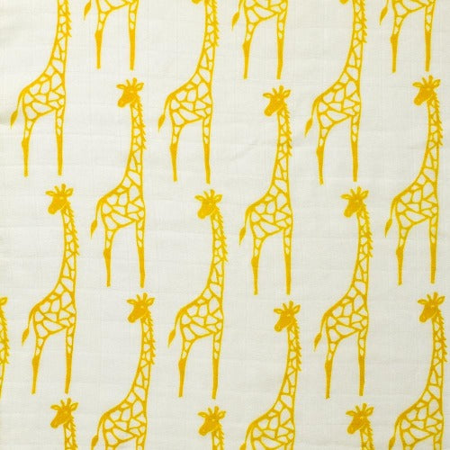 (70% Bamboo, 30% Cotton) Counting Giraffes Swaddle