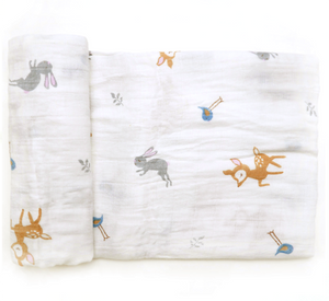 (100% Cotton) Bambi and Thumper Swaddle