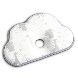 Cloud Foam Head Pillow in Grey Elephant/Giraffe