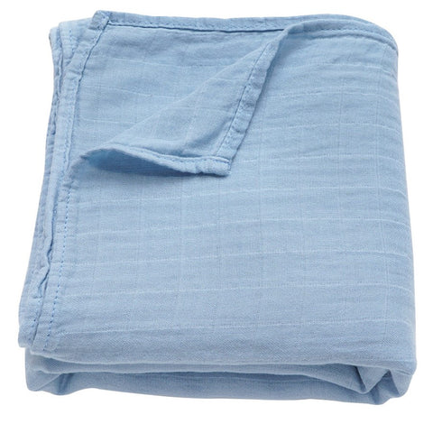 (70% Bamboo 30% Cotton) Maya Blue Swaddle