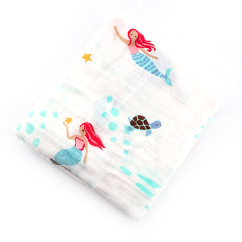 (70% Bamboo 30% Cotton) Mermaid Swaddle