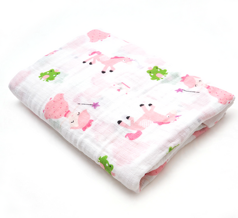 (100% Cotton) Pink Fairy Swaddle