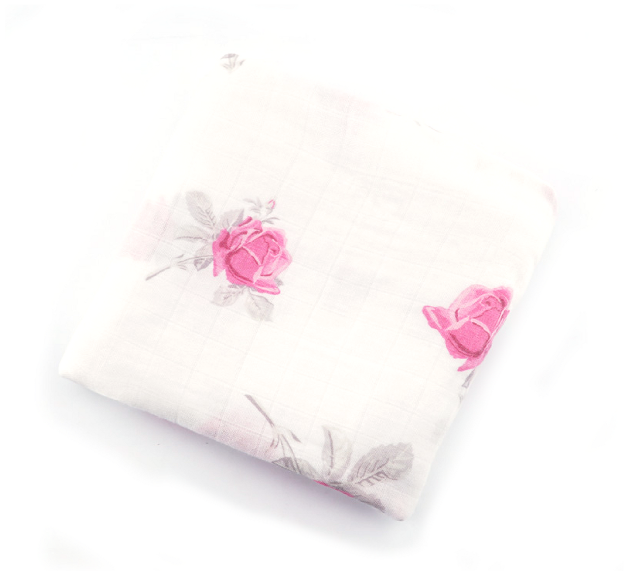 (70% Bamboo, 30% Organic Cotton) Pink Rose Swaddle