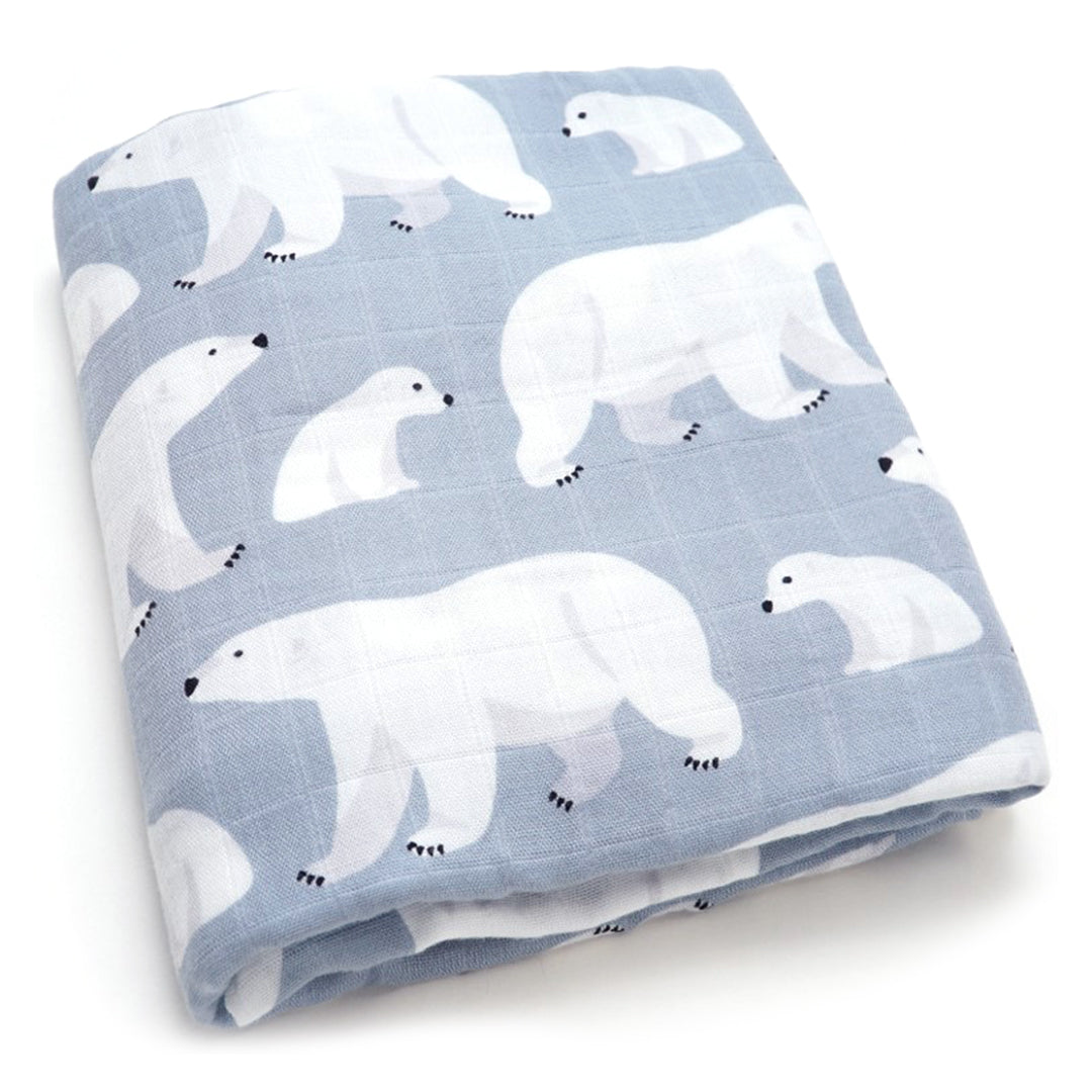 (70% Bamboo 30% Cotton) Polar Grey Swaddle