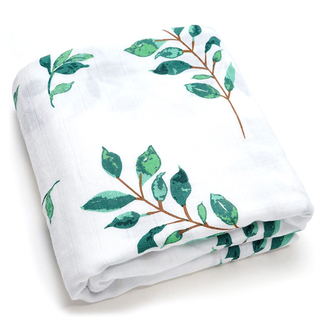 (70% Bamboo 30% Cotton) Simple Leaves Swaddle