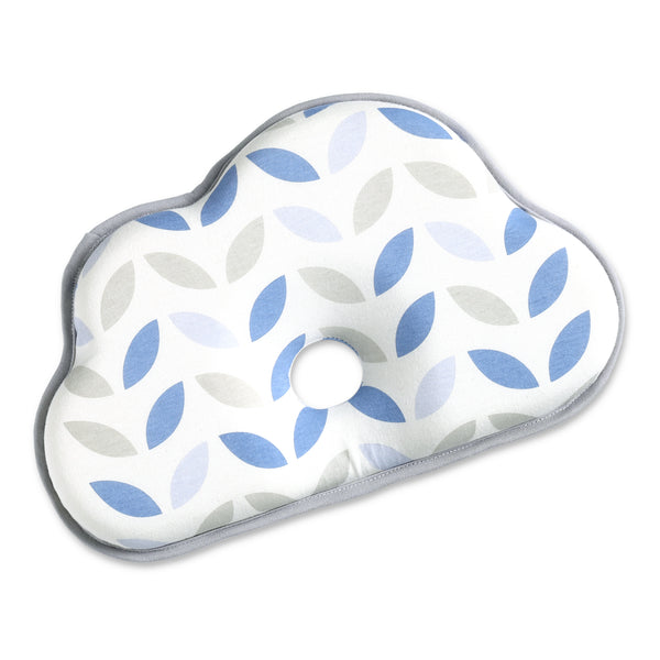 Cloud Foam Head Pillow in Blue Summer Leaves