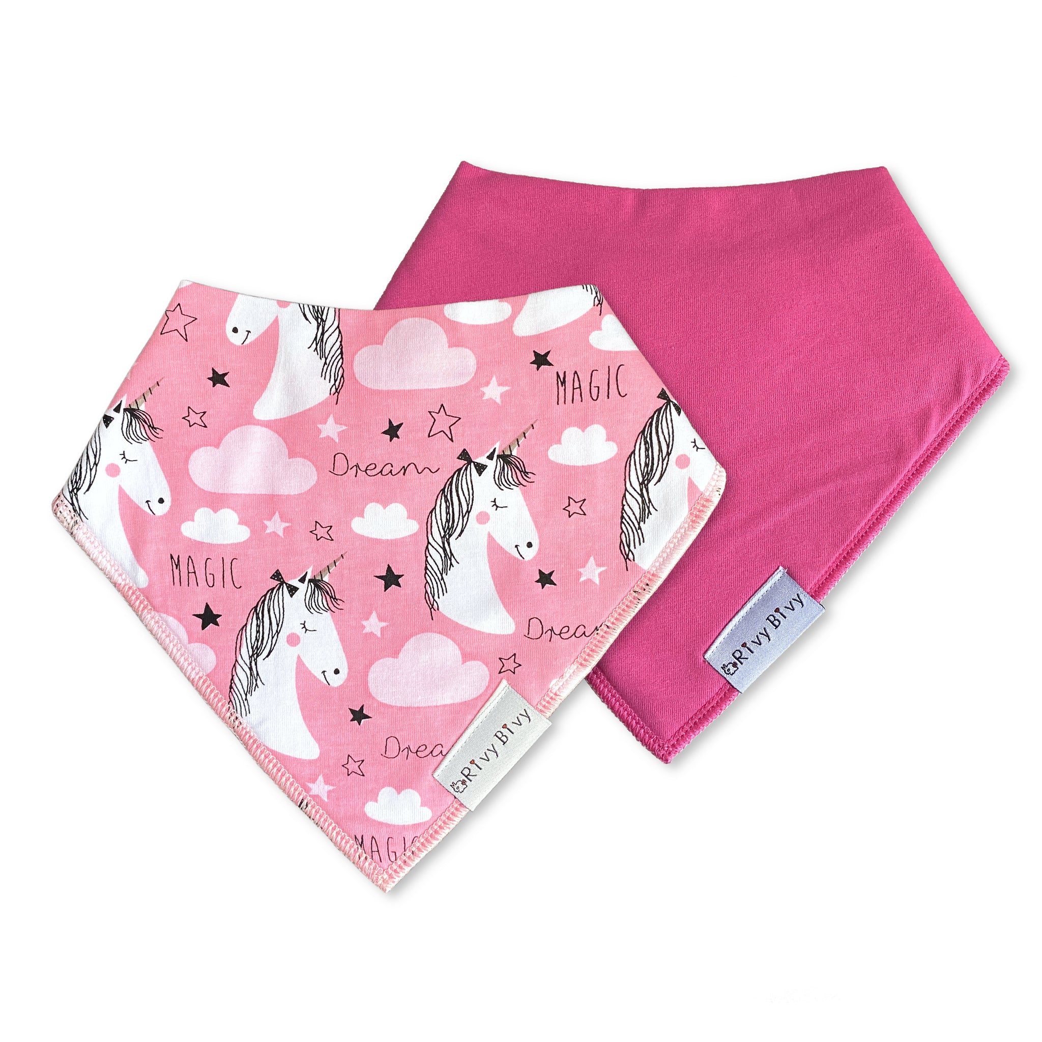 Baby Bandana Pink Unicorn Drool Bibs