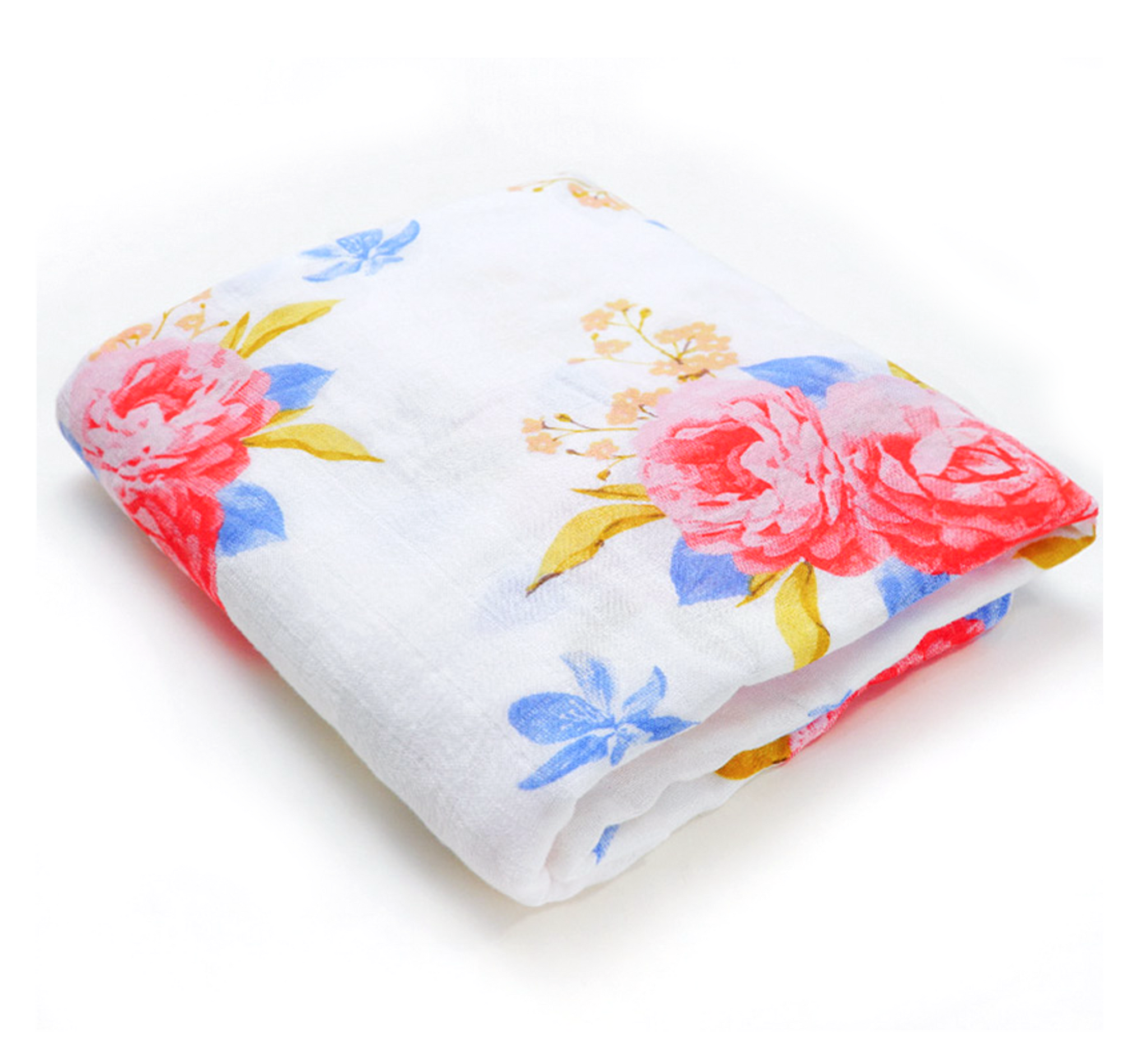 (70% Bamboo, 30% Organic Cotton) Vintage Floral Swaddle