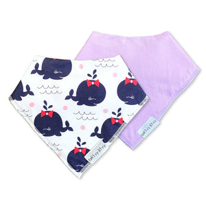 Baby Bandana Purple Whale Drool Bibs