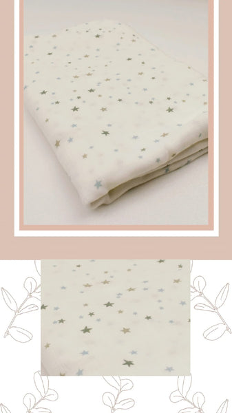 (70% Bamboo, 30% Organic Cotton) Blue Starry Sky Swaddle