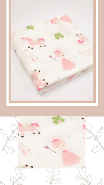 (100% Cotton) Pink Fairy Swaddle