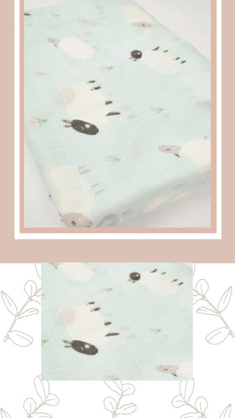 (100% Bamboo) Shawn the Sheep Swaddle