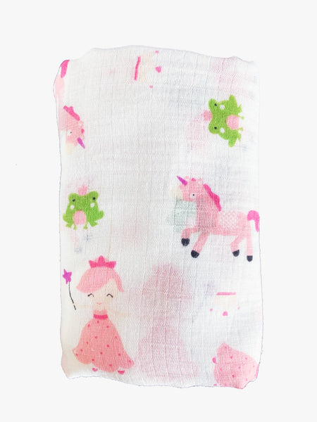 (100% Cotton) Pink Fairy Swaddle