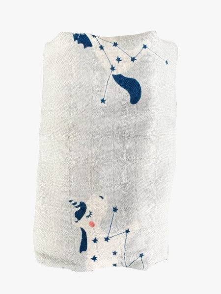 (100% Bamboo) Constellation Unicorn Swaddle